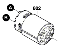 Moteur courant continu 10,8 V réf. 2 609 199 258 BOSCH